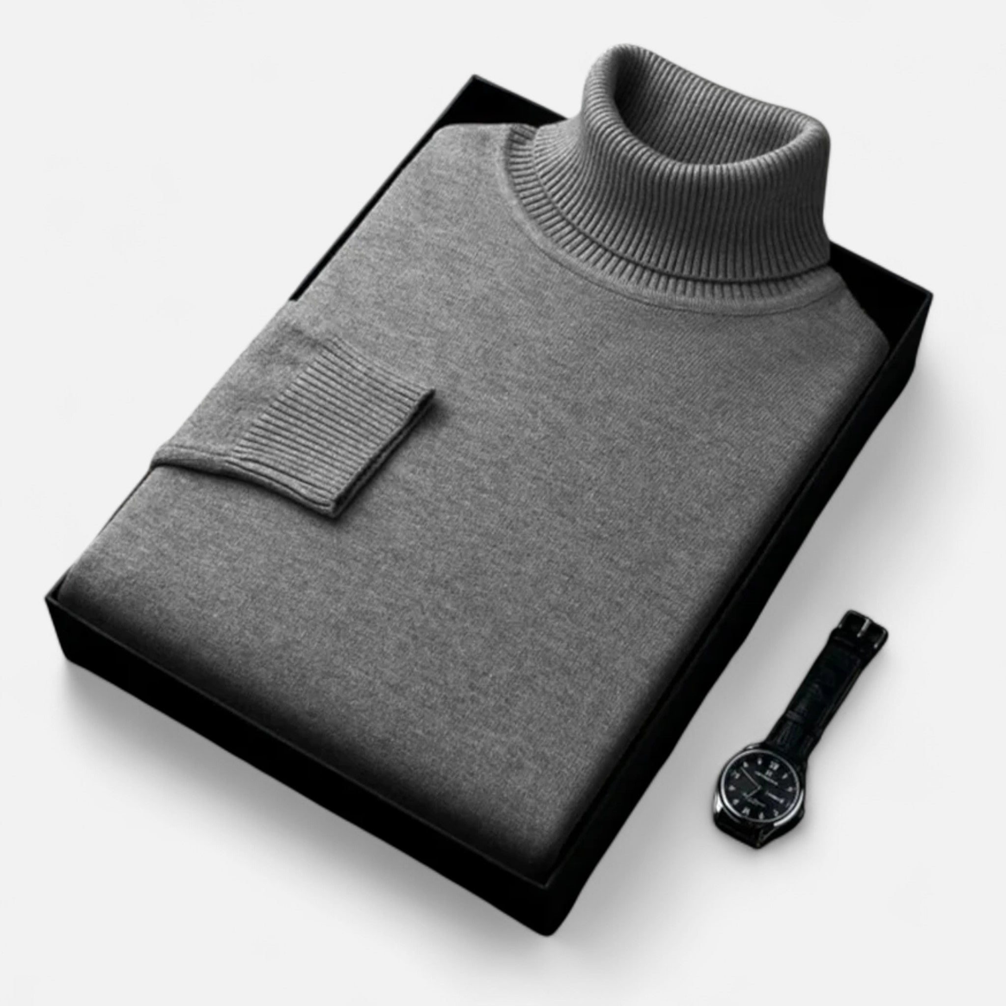 Celvani | Men’s Slim-Fit Knitted Turtleneck Sweater