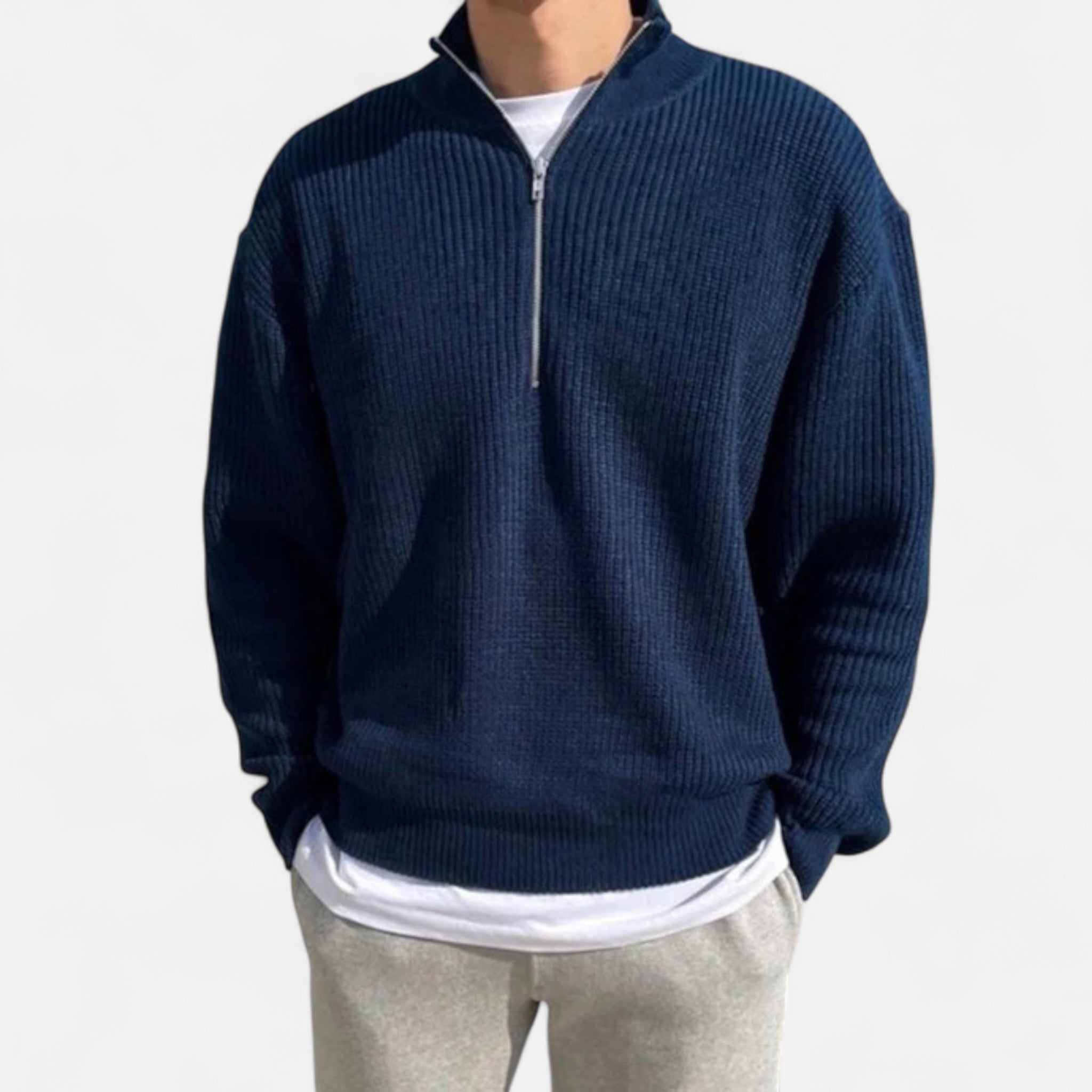Celvani | Men’s Old Money Half-Zip Sweater